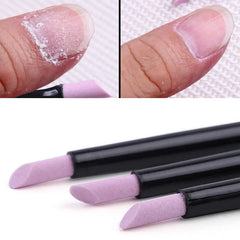 5Pcs Portable Quartz Grinding Pen Nail Cuticle scissors Dead Skin Remover Nail Polish Manicure Stick Nail FilesTools Kit