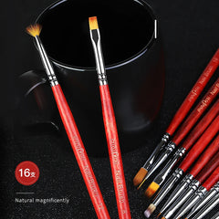 Nail UV Gel Brush Nylon Hair Wooden Handle Acrylic Powder Nail Liner Brush Pen Manicure Drawing Painting Carving Nail Art Tools