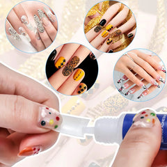 3g*5 Fast Drying False Nails Glue For Artificial Nail Tips Glitter Rhinestones Decoration Glue Adhesive Nail Care Tools