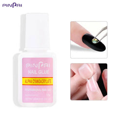 Fake Nails Glue 10g Professional Nail Art Glue Brush False Nails Tips Rhinestone Decoration Glittle Acrylic Nail Stick Tool