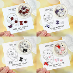 Mixed Designs 3D Nail Decoration Rhinestones Pearl Butterfly Flower Nail Crystal Strass For Nail Art Decorations Home DIY Tools