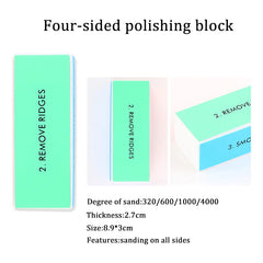 6pcs Nail Files 200\240 Nail Sanding Buffer Professional Nail Files UV Gel Polisher File Manicure Pedicure Set Nail Art Tools