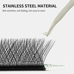 High Precision Silver Lash Tweezers Anti-static Stainless Steel Eyelash Tweezers 1 Pcs