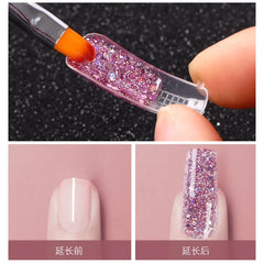 15ml Glitter Poly Nail Gel UV LED Builder Acrylic Gel for Nail Art Poly Extension Gel Polygels With Sequins Manicure Tool