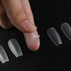 500pcs Long Coffin Ballerina Fake Nails Color Display Clear Artificial False Nail Art Tips Capsule For Extension
