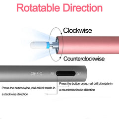 Electric Mini Nail Drill Pen Machine 12000rpm Portable Nail Drill Pen LED Manicure Pedicure Nail Polisher Grinding Device Tools