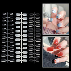 120 Pieces Clear Natural Press On Fake Nails Square Shape Artificial False Nail Tips Full Cover For Extend Nail Tips Gel Tools