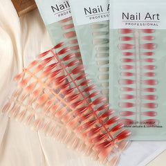 30pcs S M L Size Press On Nails Blooming Ombre Handmade Fake Nails Long Coffin False Artificial Nail Tips home DIY