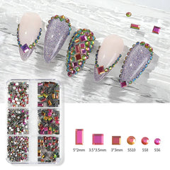 3D Nail Decorations Flat Bottom Nail Rhinestones Crystal Strass For Nail Art Charms Decoration Accessories