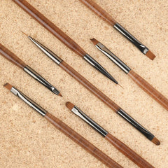 Acrylic Handle Nail UV Gel Liner Brush Drawing Pen Painting Stripes Flower Manicure Nail Art Tools