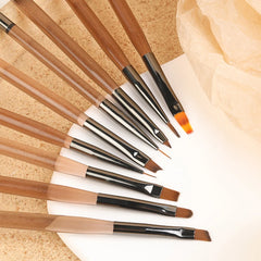 Acrylic Handle Nail UV Gel Liner Brush Drawing Pen Painting Stripes Flower Manicure Nail Art Tools