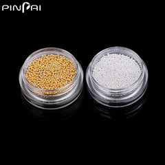 Nail Art Steel Ball Gold Silver Caviar Small Beads DIY Manicure Decorations Beads Glitter 3D Nail Beauty Accessories