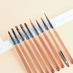 New Nail Art Liner Brush Stripe Pattern Painting Brush Acrylic UV Gel Extension Drawing Carving Pen DIY Manicure Tool Nail Brush